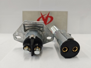 Conector de Enchufe y Enclavillador de Remolque de Alta Resistencia de 2 Vías, Carcasa de Aleación de Zinc <span class=keywords><strong>con</strong></span> Protector de Resorte <span class=keywords><strong>para</strong></span> Sistemas de Lonas de Camión - Product Image 5
