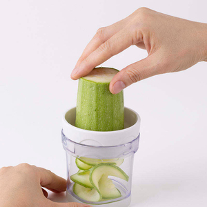 Espiralizador de verduras portátil con dos cuchillas intercambiables, cortador de fideos vegetales portátil para calabacín y zanahoria - Product Image 1