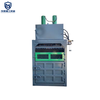 Presse à balles verticale hydraulique automatique pour déchets d'usine, 15KW, pour matériaux en vrac et emballages de déchets
