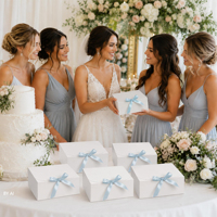 Ensemble de 60 cadeaux pour demoiselles d'honneur avec boîte-cadeau en verre, ensemble complet de cadeaux de mariage, idéal pour les propositions de demoiselles d'honneur, les fêtes prénupticales