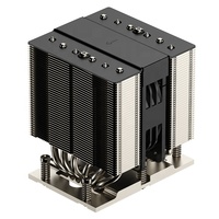 Refroidisseur de processeur de serveur COOLSERVER CS-SP8-4UM95, 6 caloducs, base en cuivre, deux ventilateurs PWM à roulement à billes, 98 CFM, TDP 380 W pour boîtier d'ordinateur