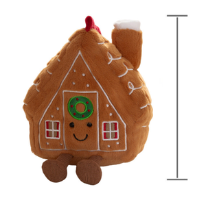 クリスマスジンジャーブレッドマンハウスぬいぐるみ小さな星の木PPコットンペンダントキーホリデーデコレーション - Product Image 5