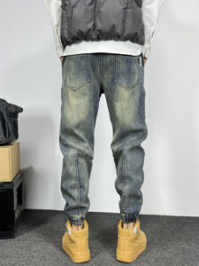 Jeans da Uomo Laburnum Dye con Pigmento Catena Dorata, Pantaloni in Denim Slim Fit Effetto Velenoso, Vendita all'Ingrosso - Product Image 3