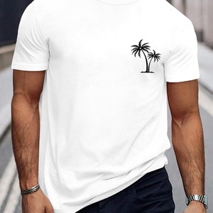 Customized Logo Men's Knitted Graphic T-Shirts Summer Beach Short Sleeve O-Neck Casual Breathable 3D Design - Product Image 6