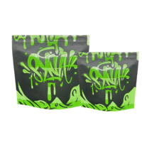 Sachets refermables à fond plat Cali Pack pour aliments imprimés 3,5 g Sachets en aluminium et plastique à fermeture éclair 3,5 Sachets en Mylar personnalisés