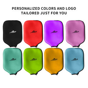 Couverture de pagaie de pickleball en néoprène de haute qualité étui de raquette à glissière <span class=keywords><strong>sac</strong></span> de raquette manchon de protection avec logo personnalisé pour le tennis - Product Image 3