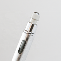 Atomiseur de parfum double extrémité en aluminium argenté de luxe, flacon de parfum à bille en verre de 10 ml, vaporisateur d'huile essentielle avec bille roulante