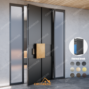 Puerta de Seguridad Pivotante Blindada de Lujo, Puerta de Entrada Exterior Moderna - Product Image 2