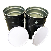 Seau à peinture pour fûts en acier chimique métallique de 25 litres avec couvercle à fleurs/couvercle à cosses