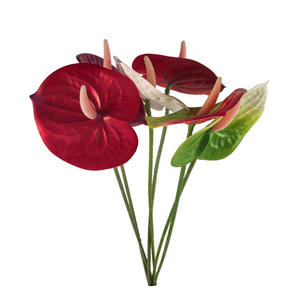 Arreglo Floral 3D de Alta Fidelidad con Diseño de Grúa Roja y Flores de Palma, Estilo Moderno para el Año Nuevo Chino, Compromiso, Plástico - Product Image 6