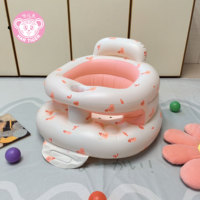 Siège bébé gonflable en vente chaude, motif lapin rose mignon, adapté aux filles, canapé bébé gonflable en PVC