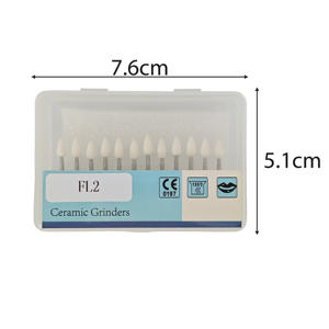 Dụng cụ đánh bóng nha khoa hiệu suất cao, đá trắng oxit nhôm hình ngọn lửa, mũi mài dùng cho hoàn thiện hợp kim kim loại - Product Image 5