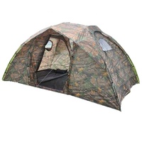 Tente de camouflage à double couche, 2 pièces, 2 fenêtres, 1 porte, grande pièce, avec revêtement imperméable