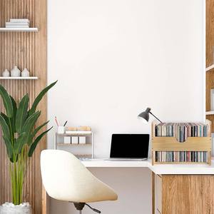 <span class=keywords><strong>Caisse</strong></span> en bois inachevée porte-disque en bois stocke jusqu'à 80 albums grande étagère d'album vinyle stockage Cube organisateur boîte - Product Image 5