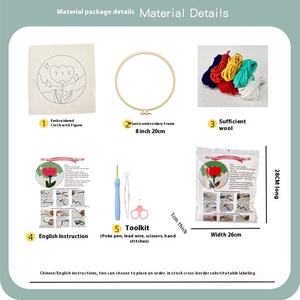 Kit de crochet fait main en laine, motif animal de dessin animé, <span class=keywords><strong>broderie</strong></span> écologique, DIY transfrontalier pour l'étiquetage, produit de vacances - Product Image 3