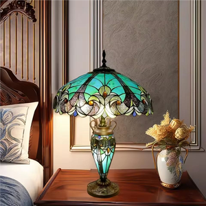 LA ILUMINACIÓN MÁS GRANDE Lámpara de mesa de estilo <span class=keywords><strong>Tiffany</strong></span> Negro Rosa Blanco Rojo para leer Mesita de noche Oficina Dormitorio Comedor Decoración turca Regalo - Product Image 3