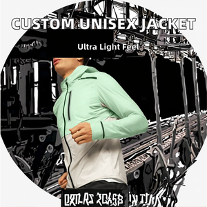 Custom Unisex <b>Lightweight</b> Polyester <b>Jacket</b> <b>Waterproof</b> Hooded Casual Loose Autumn Track <b>Running</b> Sport Training Outdoor Gear - Product Image 2