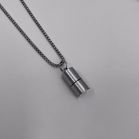 Tendance Hip Hop briquet étui collier titane acier pendentif chaîne pour hommes femmes filles fête en acier inoxydable bijoux cadeaux