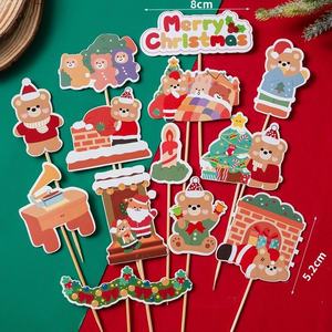 Kit Decorazioni <span class=keywords><strong>Torta</strong></span> Natale 2025 - Topper per <span class=keywords><strong>Torta</strong></span> e Insegna da Tavolo per Dessert per Feste di Natale - Product Image 6