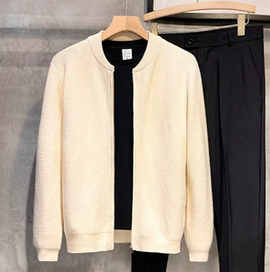 Cardigan Homme à Double Fermeture Éclair – Collection Printemps-Automne 2025 – Pull Tricoté Uni Simple et Polyvalent – Veste Tendance - Product Image 4