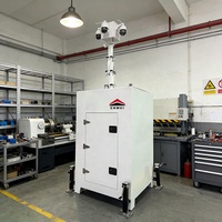 Cámara de Seguridad de Acero de Alta Eficiencia con Clasificación IP65, Torre CCTV con Control Manual del Mástil, Resistencia al Viento Nivel 8 para Monitoreo