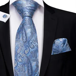 Hochwertige Jacquard Luxus Herren Krawatten Paisley Italienische Seide Krawatten Sets
