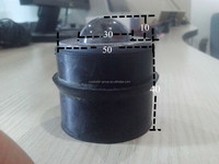 Petit 50mm * 50mm verre réfléchissant trempé Cat Eye Road Stud échantillon gratuit en caoutchouc pour les produits d'avertissement de trafic