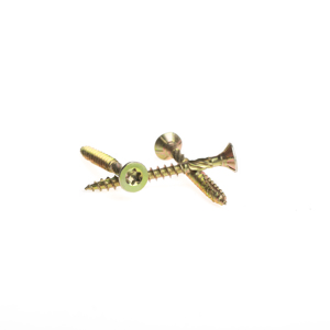 Yellow Zinc Torx Drive Double Countersunk Flat Head Knurled Wood Chipboard <b>Screw</b> <b>M3</b> Pan Head Box Packed Metric Measurement - Product Image 1