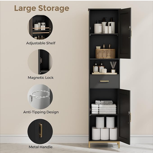 Mueble de Baño Moderno y Lujoso, Resistente al Agua, de Pie, Estrecho, <span class=keywords><strong>para</strong></span> Dormitorio y Sala de Estar - Product Image 4