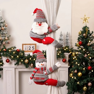 Factory-direct Christmas Fabric Curtain Decor Cartoon Doll-shaped <b>Tiebacks</b> Window Display Home Accents Festive Gift 14 Years - Product Image 1