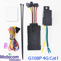 MobicomIOT 4G Pelacak GPS Mini, Pelacak GPS Cerdas Nirkabel 4G LTE Tahan Air untuk Kendaraan Sepeda Motor Mobil