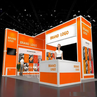 Stand d'exposition en aluminium 13x13 pieds, stand modulaire recyclable pour les utilisateurs d'expositions européennes