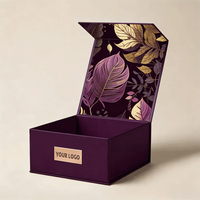 Boîte cadeau cosmétique de luxe en carton biodégradable, faite à la main, de haute qualité, avec doublure en éponge gaufrée, fermeture magnétique, pliable et écologique