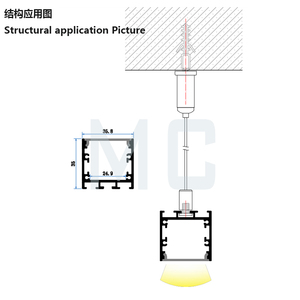 Đèn LED Nhôm Định Hình Cho Đèn Nền Led Cứng Cáp Có Nắp Silicon Chiếu Sáng Led Linh Hoạt Thanh Nhôm - Product Image 6
