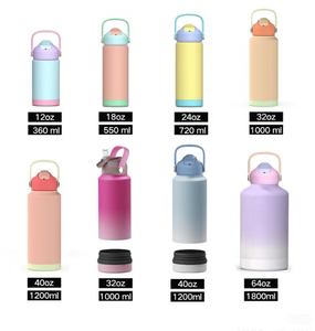 Nouvelle Arrivée Bouteille d'eau isotherme en acier inoxydable pour bébés et enfants, avec paille, pour l'école, garde au chaud et au froid - Product Image 5