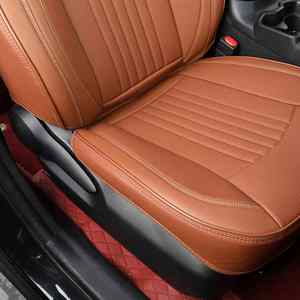 Fundas de Asiento de Coche Universales Completas en Color Marrón, Diseño Deportivo, Material de Cuero, para Land Cruiser, Precio de Fábrica - Product Image 6