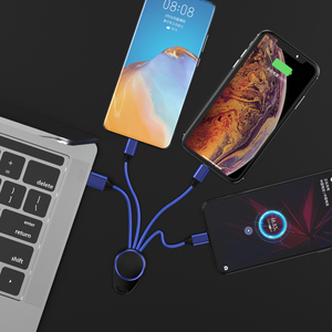 Accessoire pour téléphone, kit de câble <span class=keywords><strong>adaptateur</strong></span> de charge USB multifonction 3 en 1, porte-clés avec lumière LED, câble de charge rapide USB Type C, <span class=keywords><strong>adaptateur</strong></span> de voyage - Product Image 2