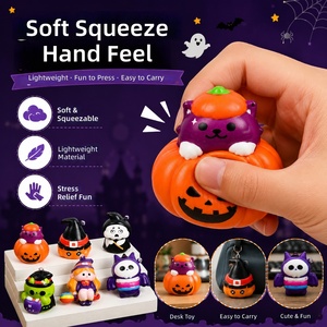 MXL Juguetes de Llavero Blandos de Halloween, de Compresión Suave, con Formas de Calabaza, Fantasma, Bruja y Murciélago, para Alivio del Estrés y Recuerdos de Fiesta - Product Image 3