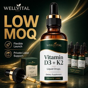 Olio MCT con Vitamina D3 + K2 in Gocce, 1000 UI, con <span class=keywords><strong>Colecalciferolo</strong></span> e MK-7 - Product Image 1