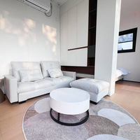 Maisonnette Apple de Luxe à Assemblage Rapide avec 2 Chambres, Maison Capsule Préfabriquée Mobile, Mini-Maison Pod pour Bureau Temporaire