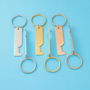 Metal <b>Plaques</b> House Shaped Keychain <b>Engraved</b> Motel Rectangle House Couples Key Chains Stainless Steel Custom Blank DIY Key Rings - Product Image 2