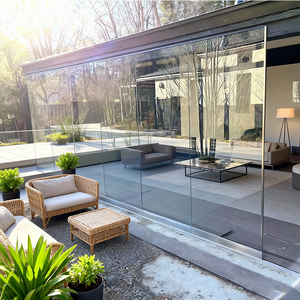 Puerta Plegable <span class=keywords><strong>de</strong></span> <span class=keywords><strong>Vidrio</strong></span> sin Marco <span class=keywords><strong>para</strong></span> Balcón, Ventana o Terraza, Precio <span class=keywords><strong>de</strong></span> Fábrica, Puerta <span class=keywords><strong>de</strong></span> <span class=keywords><strong>Vidrio</strong></span> en Acordeón - Product Image 4