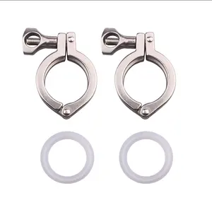 stainless steel 201 304 Sanitary Single Pin light/ medium/Heavy Duty Clamps ,Sanitary Stainless Steel Pipe Clamps