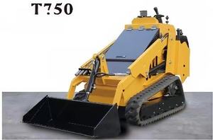 0.15m3 جرافة مسار انزلاقية صغيرة T750 رافعة مجنزرة مدمجة صغيرة زراعية مزرعة حديقة أمامية جرافة مجرفة ثلج - Product Image 4