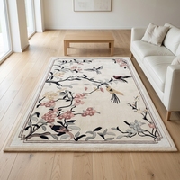 Alfombra Picasso de Lana de Nueva Zelanda Hecha a Mano, de Pelo Alto y Grueso, Antidesgarro, con Diseño Abstracto de Estilo Moderno y Lujoso, Antimanchas