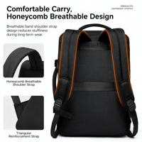Sac à dos de voyage d'affaires pour homme de luxe, grande capacité, extensible, avec logo personnalisé, imperméable et durable, avec port USB pour ordinateur portable