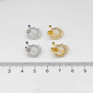 ต่างหูเงินแท้ S925 รุ่น 22362 สำหรับงาน DIY ประดับมุก ดีไซน์เรียบง่ายทันสมัย พร้อมลูกปัดทรงกลมขนาด 7-9 มม. และฐานเปล่าแบบหนีบ - Product Image 4