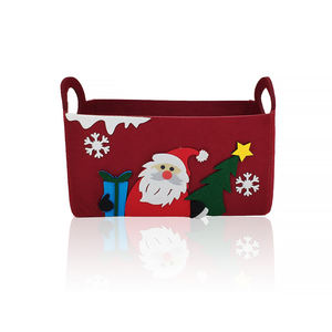 ถุงของขวัญผ้าสักหลาดลายกวางเรนเดียร์คริสต์มาสแบบพับได้ ดีไซน์ทันสมัย ตกแต่งคริสต์มาสอย่างสวยงาม - Product Image 4