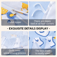 Vente en gros de draps de lit personnalisés en coton 100% - Ensemble de literie 4 pièces - Housse de couette - Taille King Size - Taille Queen Size - Taille Full - Super doux - Luxe