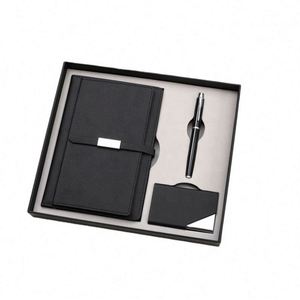 Promo Wholesale Luxury Business A5 <b>Journal</b> Water Bottle Set Customizable PU Leather A5 Notebook Gift Set With Pen, Thermal Mug - Product Image 2